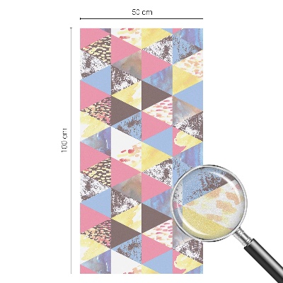 Samoljepljiva folija za staklo vitraj Šareni trokuti