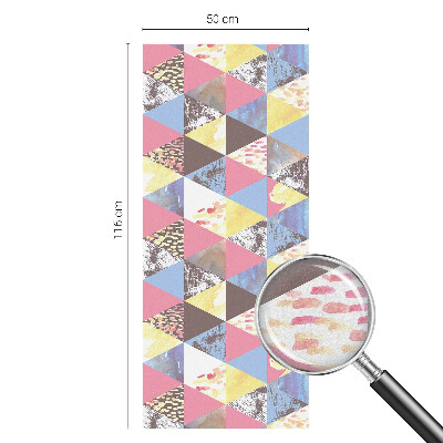 Samoljepljiva folija za staklo vitraj Šareni trokuti