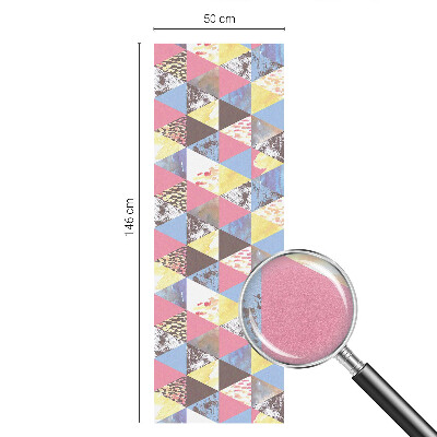 Samoljepljiva folija za staklo vitraj Šareni trokuti