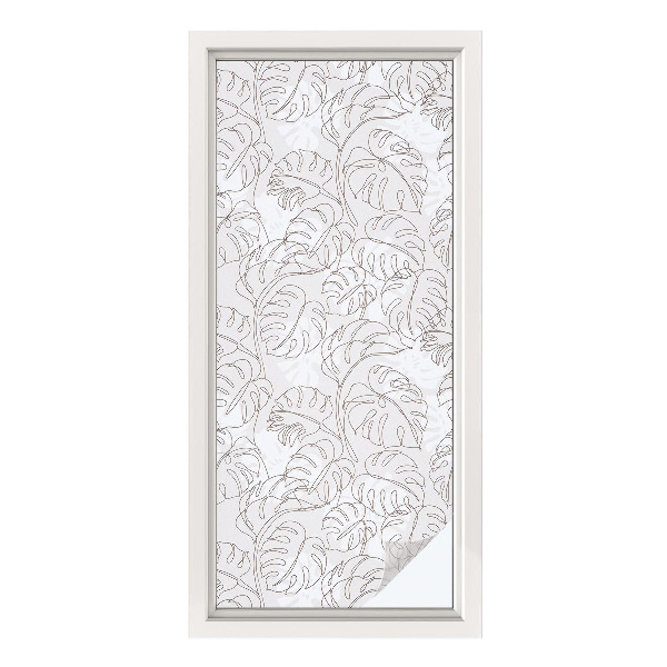 Mliječna folija za staklo vitraj Biljni ukras
