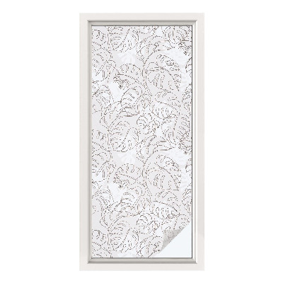 Mliječna folija za staklo vitraj Biljni ukras