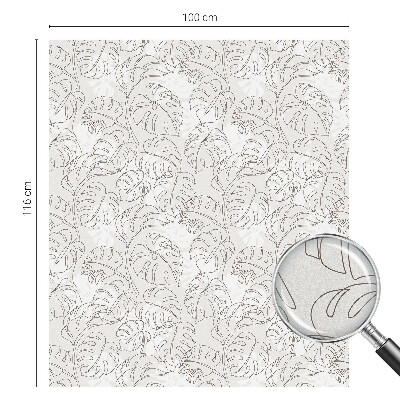 Mliječna folija za staklo vitraj Biljni ukras