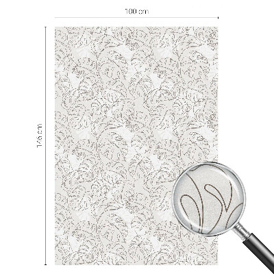 Mliječna folija za staklo vitraj Biljni ukras