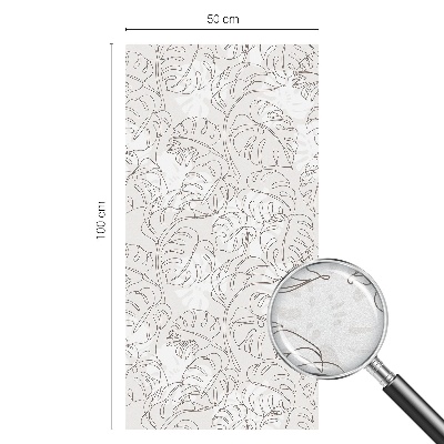 Mliječna folija za staklo vitraj Biljni ukras