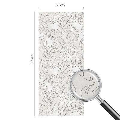 Mliječna folija za staklo vitraj Biljni ukras