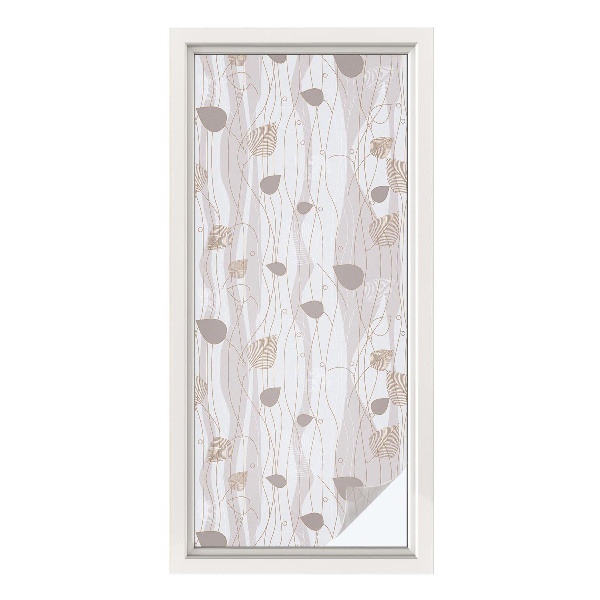 Samoljepljiva folija za staklo vitraj Elegantno lišće