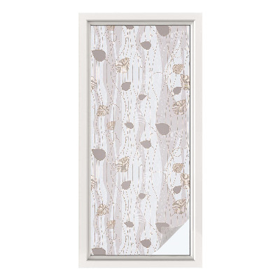 Samoljepljiva folija za staklo vitraj Elegantno lišće