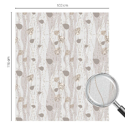 Samoljepljiva folija za staklo vitraj Elegantno lišće