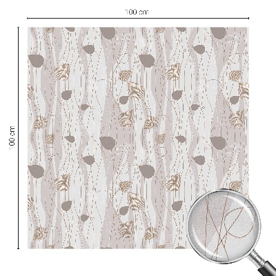 Samoljepljiva folija za staklo vitraj Elegantno lišće