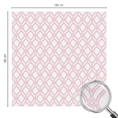 Mliječna folija za staklo vitraj Ružičaste linije