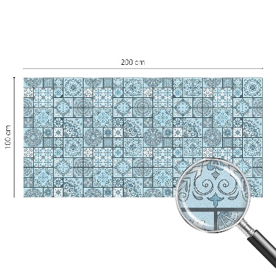 Mliječna folija za staklo vitraj Plave pločice
