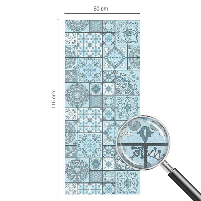 Mliječna folija za staklo vitraj Plave pločice