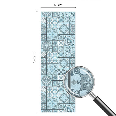 Mliječna folija za staklo vitraj Plave pločice