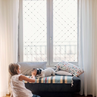 Samoljepljiva folija za staklo vitraj Geometrijska mreža