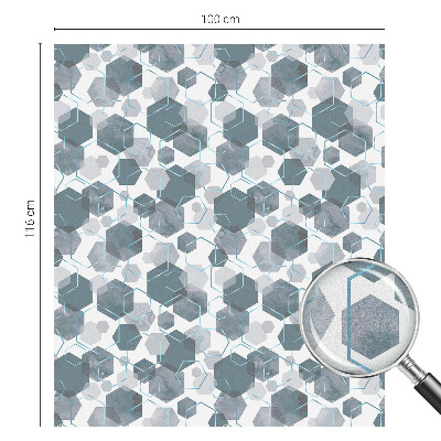 Mliječna folija za staklo vitraj Geometrijski šesterokuti
