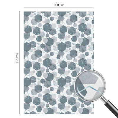 Mliječna folija za staklo vitraj Geometrijski šesterokuti