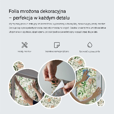 Mliječna folija za staklo vitraj Geometrijski šesterokuti