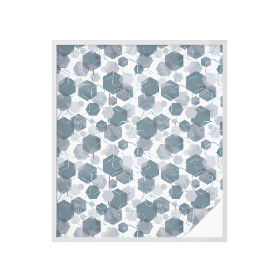 Mliječna folija za staklo vitraj Geometrijski šesterokuti