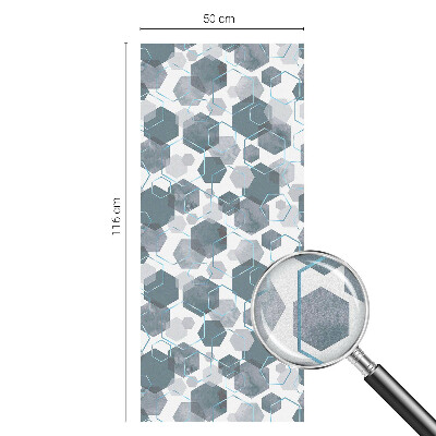 Mliječna folija za staklo vitraj Geometrijski šesterokuti