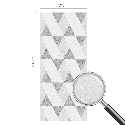 Samoljepljiva folija za staklo vitraj Sivi trokuti