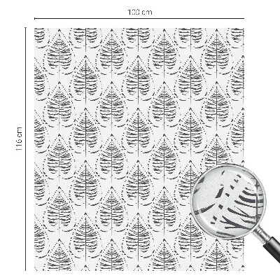 Mliječna folija za staklo vitraj Lisnata elegancija