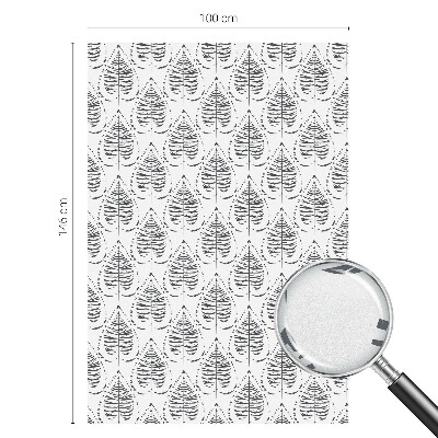 Mliječna folija za staklo vitraj Lisnata elegancija