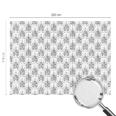 Mliječna folija za staklo vitraj Lisnata elegancija