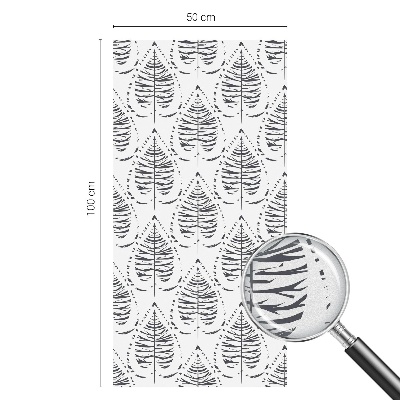 Mliječna folija za staklo vitraj Lisnata elegancija