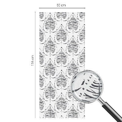 Mliječna folija za staklo vitraj Lisnata elegancija