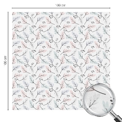 Mliječna folija za staklo vitraj Listovi biljke