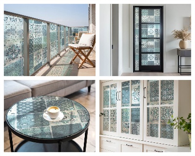 Folija za prozore zaštita od pogleda Boho pločice