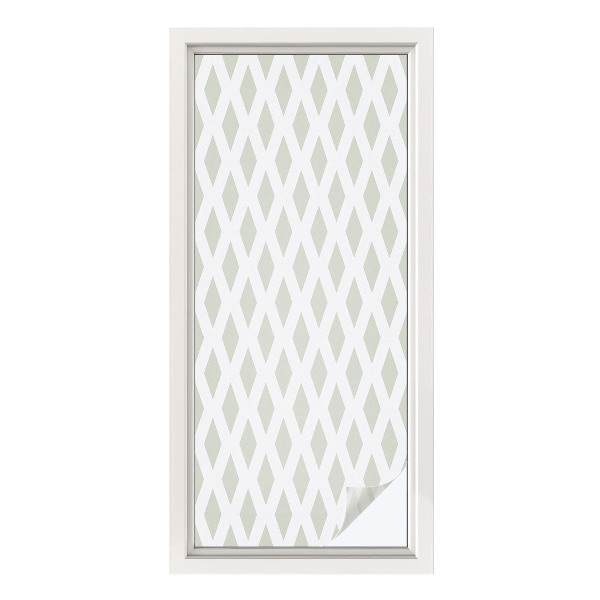 Mliječna folija za staklo vitraj Dijamantni uzorak