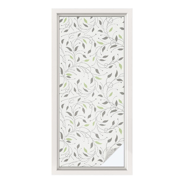 Mliječna folija za staklo vitraj Listovi izdanaka