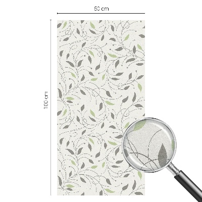 Mliječna folija za staklo vitraj Listovi izdanaka