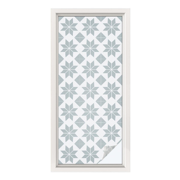 Mliječna folija za staklo vitraj Geometrijske zvijezde