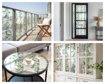 Dekorativna folija za staklo Zelene vijence