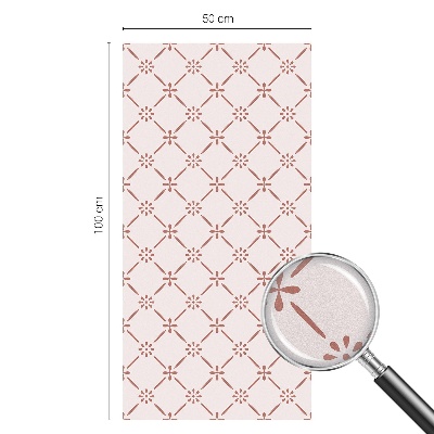 Mliječna folija za staklo vitraj Cvjetni uzorci