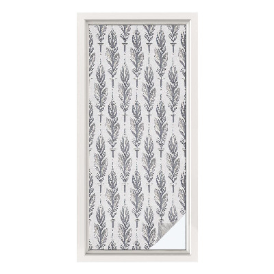 Mliječna folija za staklo vitraj Elegantno perje