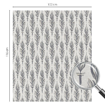 Mliječna folija za staklo vitraj Elegantno perje