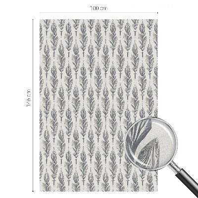 Mliječna folija za staklo vitraj Elegantno perje