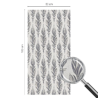 Mliječna folija za staklo vitraj Elegantno perje