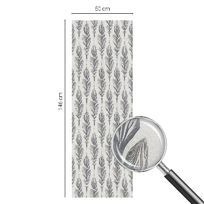 Mliječna folija za staklo vitraj Elegantno perje