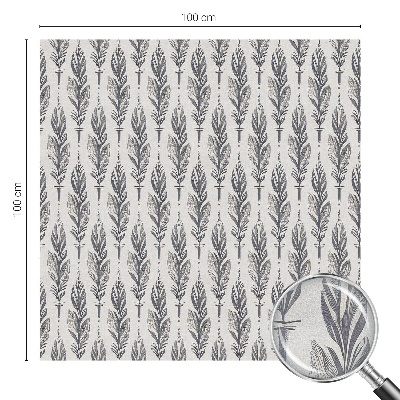 Mliječna folija za staklo vitraj Elegantno perje