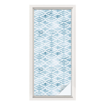 Mliječna folija za staklo vitraj Plavi rombovi