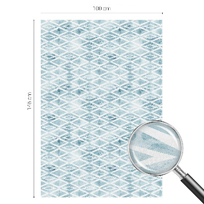 Mliječna folija za staklo vitraj Plavi rombovi