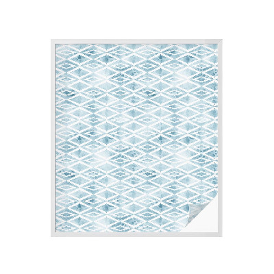 Mliječna folija za staklo vitraj Plavi rombovi