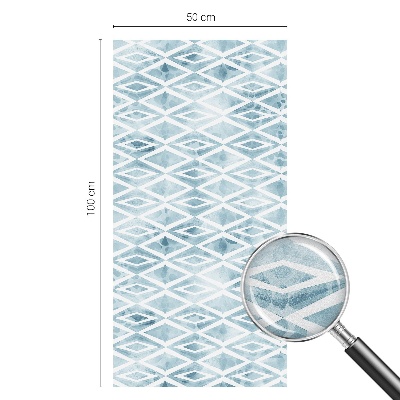 Mliječna folija za staklo vitraj Plavi rombovi