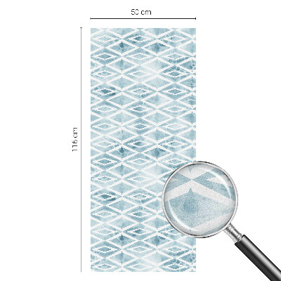 Mliječna folija za staklo vitraj Plavi rombovi