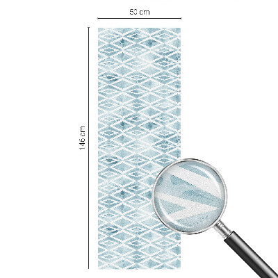 Mliječna folija za staklo vitraj Plavi rombovi