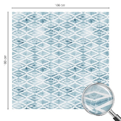 Mliječna folija za staklo vitraj Plavi rombovi